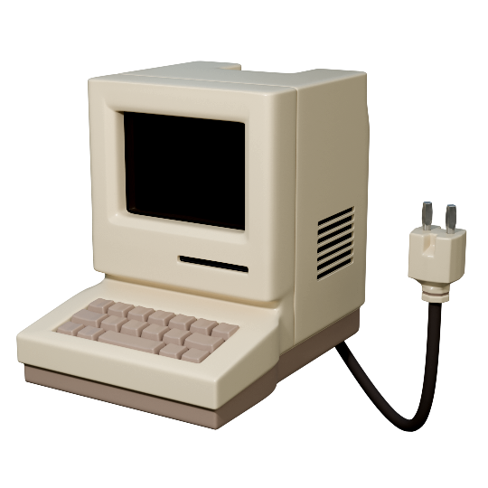 3D model of an old computer