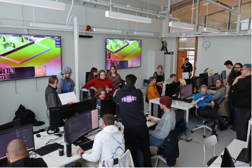 Another view of Codehub during Gamelab Demoday event