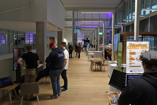 Kotka campus library during Game Track 2025.